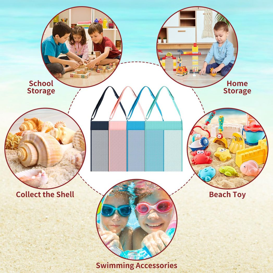 VINSANI SET OF 4 BEACH BAGS 0008500