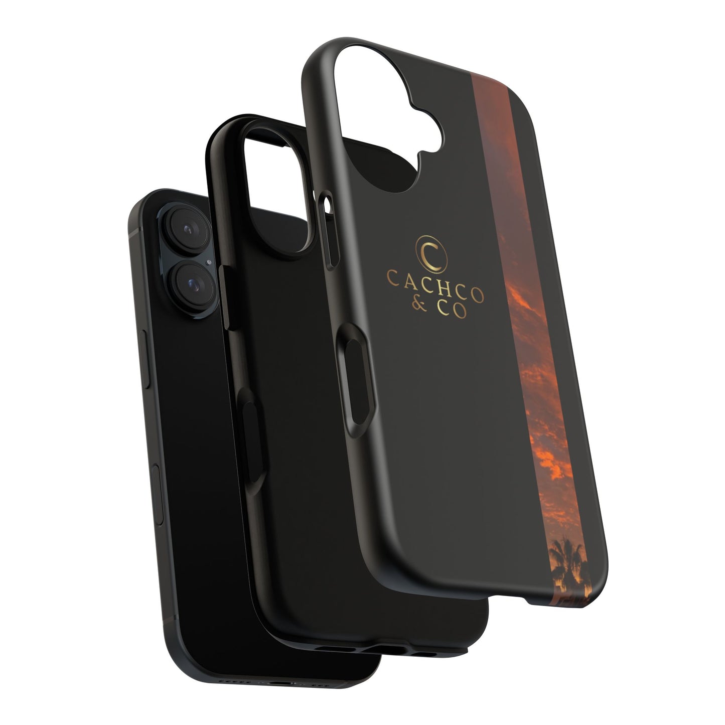 Stylish Tough Phone Case with Sunset Design