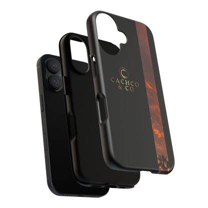 Stylish Tough Phone Case with Sunset Design
