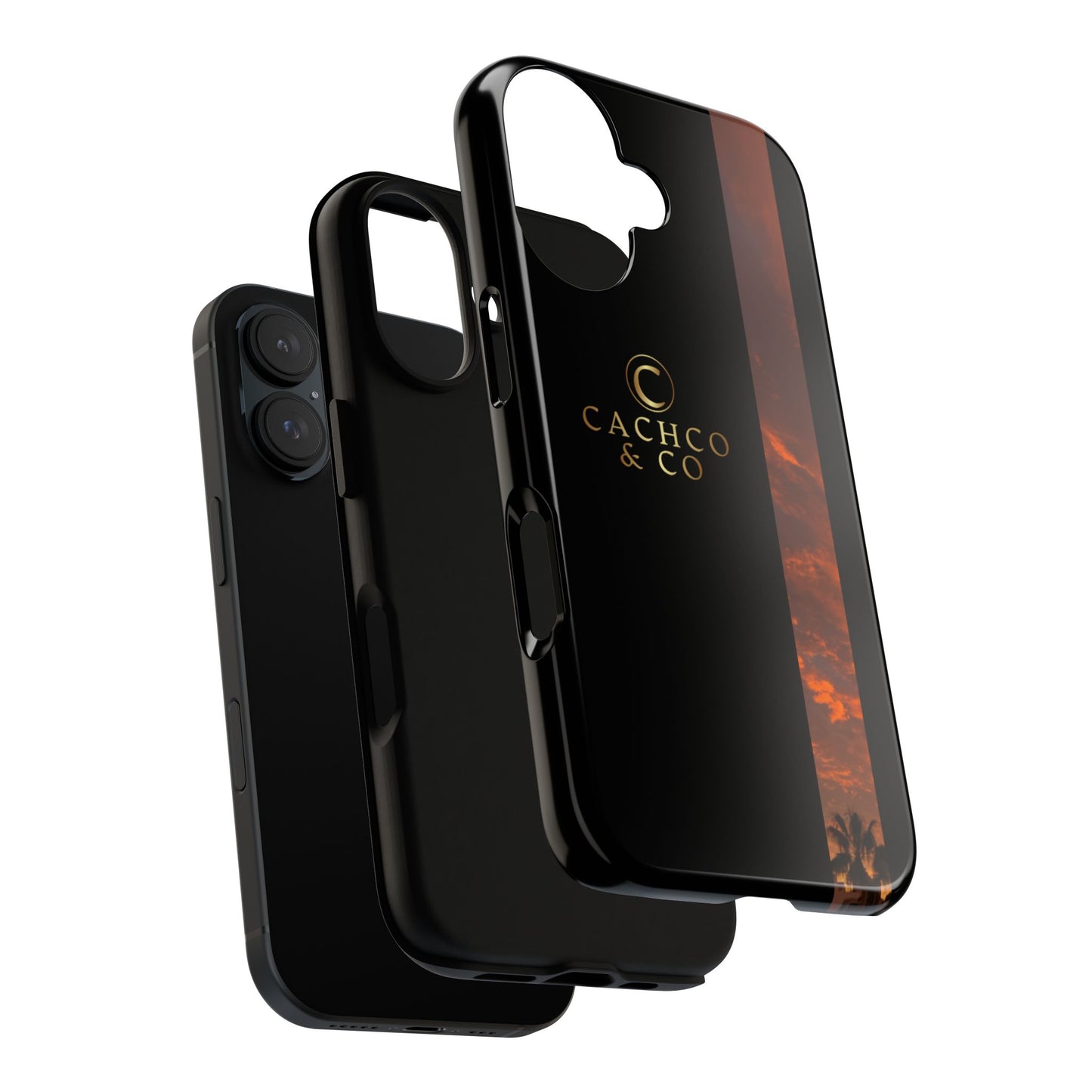Stylish Tough Phone Case with Sunset Design