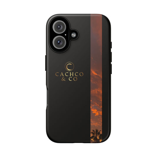 Stylish Tough Phone Case with Sunset Design