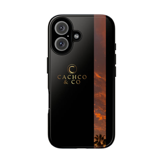 Stylish Tough Phone Case with Sunset Design