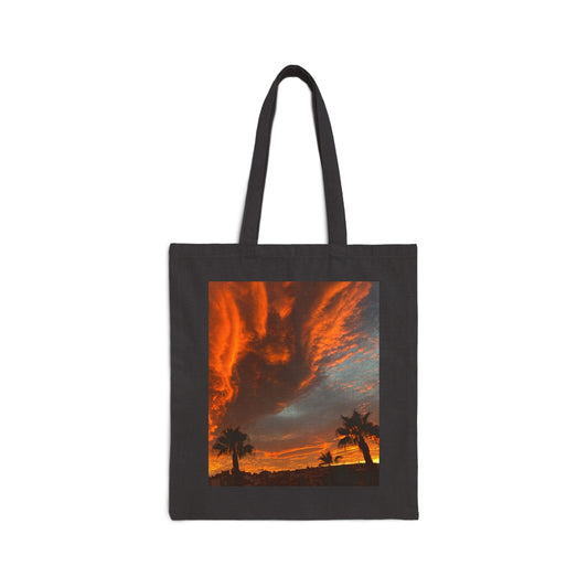 Sunset Photography Canvas Tote Bag, Eco-Friendly Tote, Beach Bag, Gift for Him/Her, Customizable Bag