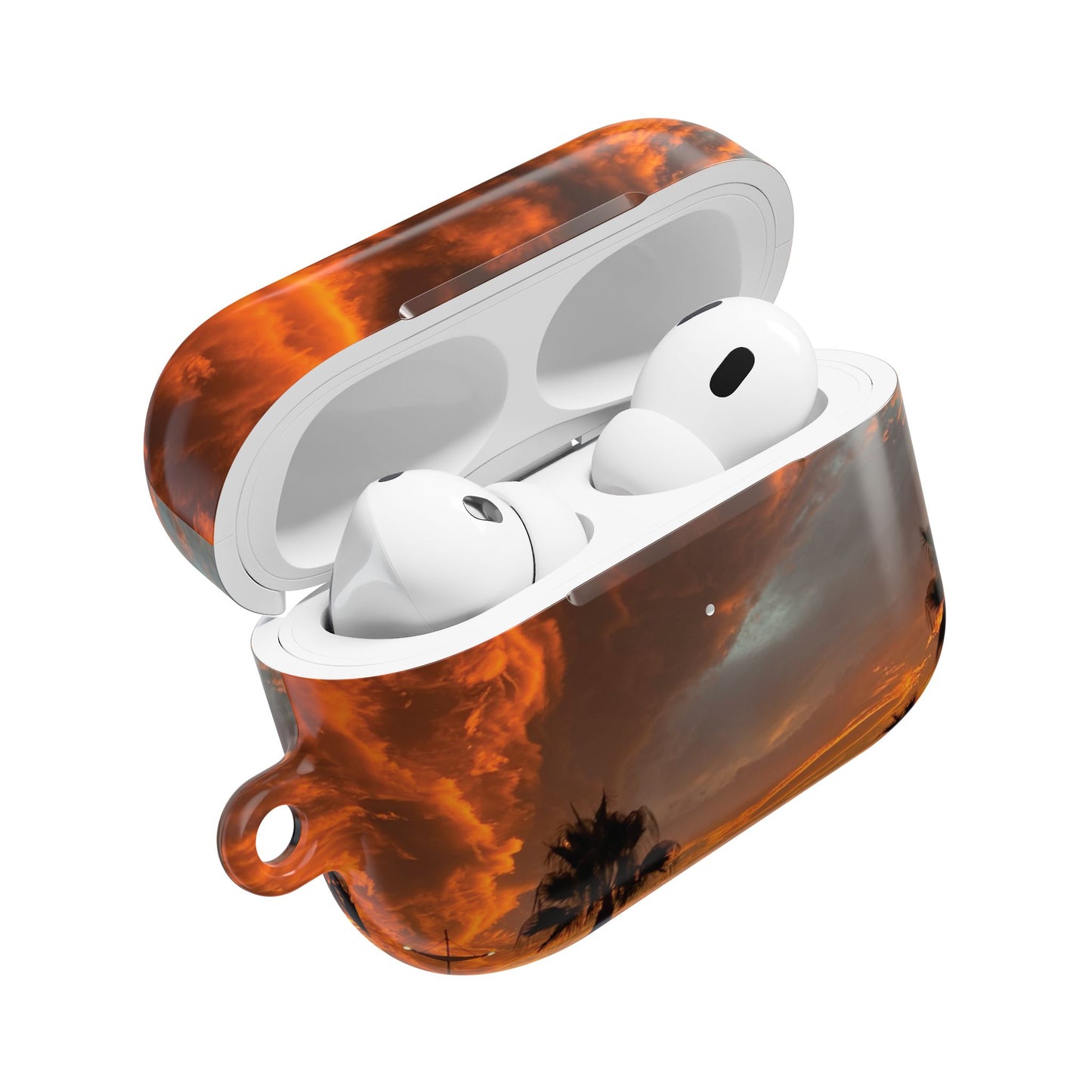 Sunset Palm Tree AirPod Case - Trendy Protective Cover for Music Lovers