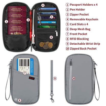 VINSANI DELUXE PASSPORT ORG L GREY 1010324