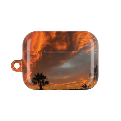 Sunset Palm Tree AirPod Case - Trendy Protective Cover for Music Lovers