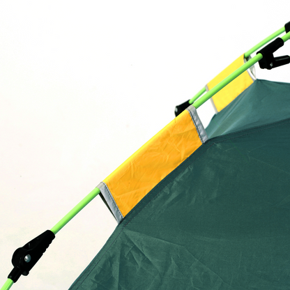 Outsunny 2 Man Pop-up Beach Tent Sun Shade Shelter Hut w/ Windows Door Green